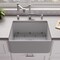 Alfi Brand Gray Matte Smooth Apron 24" x 18" Single Bowl Fireclay Farm Sink ABF2418-GM - alternate 9
